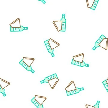 Holder wine vector seamless pattern 스톡 일러스트