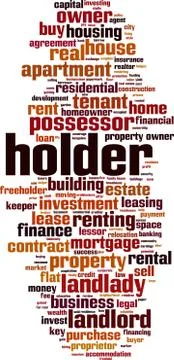 Holder word cloud Stock Illustration