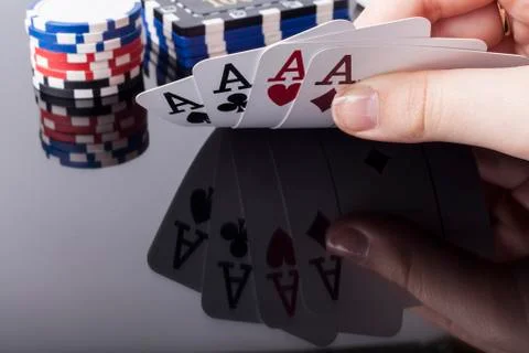 Holdin aces Foto stock
