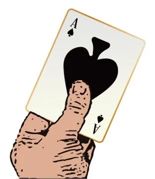 Holding the Ace Stock Illustration