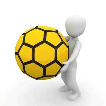 Holding ball Stock Illustration