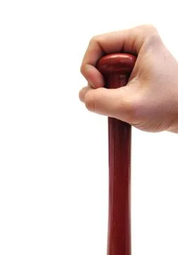 Holding the bat Foto stock