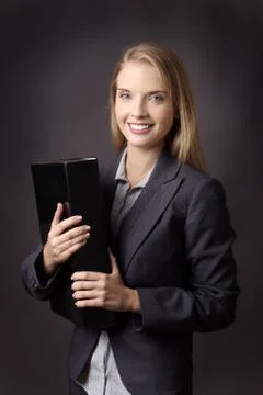 Holding box file Foto stock