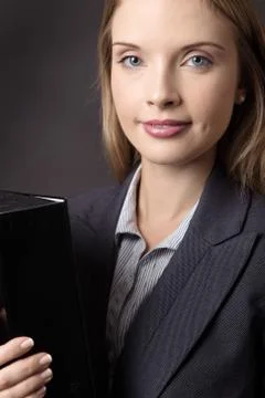 Holding box file Foto stock