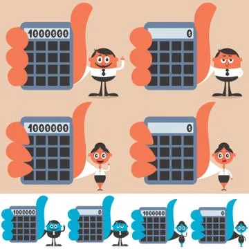 Holding Calculator Stock Illustration