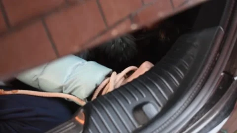 Holding children captive is illegal. evil cruel crime Stock Footage 131415354