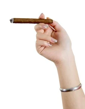 Holding a cigar Stock Photos