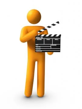 Holding clapper Stock Illustration