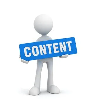 Holding content concept 3d illustration Stock Illustration