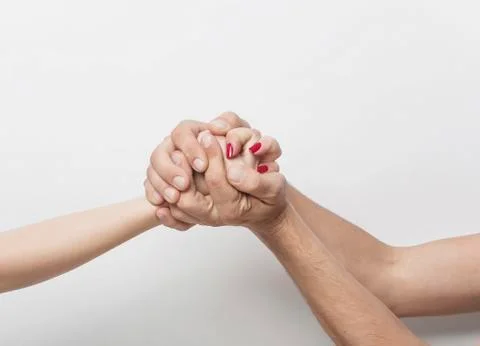 Holding crazy hand Stock Photos
