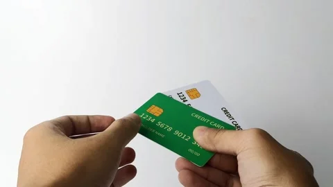 Holding credit card Stock Footage 312902648