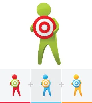 Holding dartboard Stock Illustration