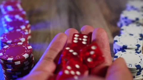 Holding the dices Stock Footage 160917662