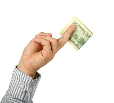 Holding dollars Stock Photos