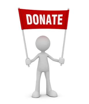 Holding donate concept illustration Stock Illustration