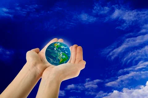 Holding the earth Stock Illustration