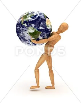 Holding earth Stock Illustrationen