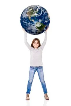 Holding earth Stock Photos