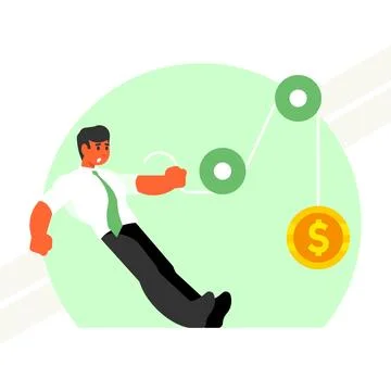 Holding-the-exchange-rate Stock Illustration
