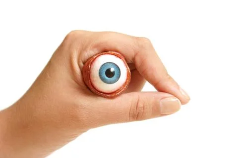 Holding an Eyeball Foto stock