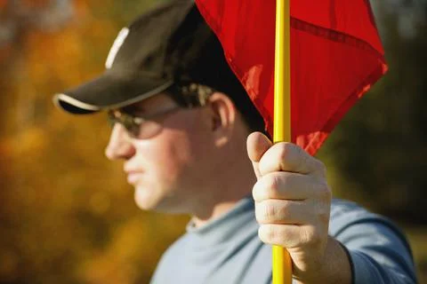 Holding The Flag Stock Photos