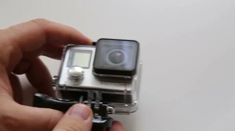 Holding GoPro Hero4 Stock Footage 45195477