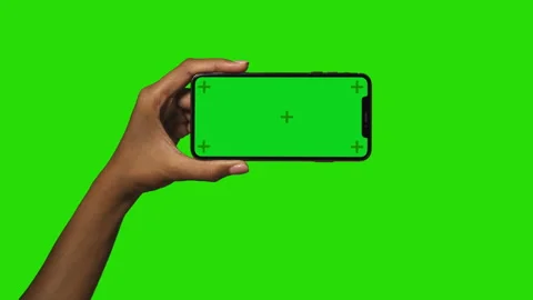 Holding Green Screen Smartphone On Alpha Stock Footage 138459099
