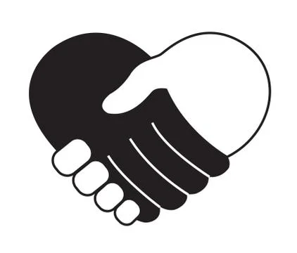 Holding hand in heart shape vector Stock Illustration