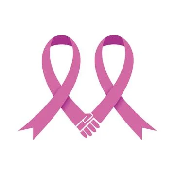 Holding Hand Ribbon Stock Illustration