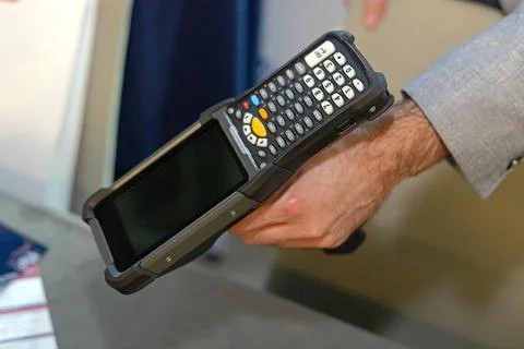 Holding Handheld Computer Reader Stock Photos