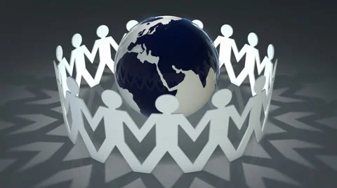 Holding hands around the world Video stock 66729003