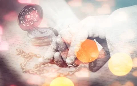 Holding hands bokeh background Stock Photos