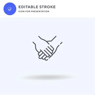 Holding Hands icon vector, filled flat sign, solid pictogram isolated on white Stockillustratie