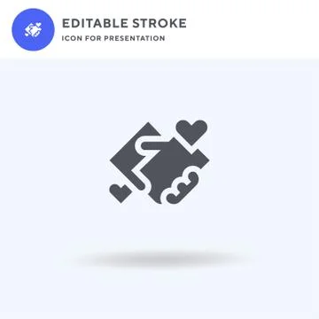 Holding Hands icon vector, filled flat sign, solid pictogram isolated on white Stockillustratie