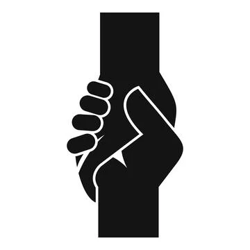 Holding hands illustrating help, support, and community unity Stock Illustration