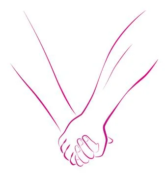 Holding Hands Stock Illustration