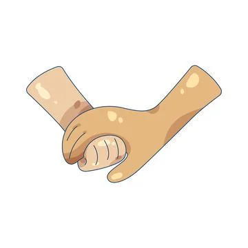 Holding hands Ilustración de archivo