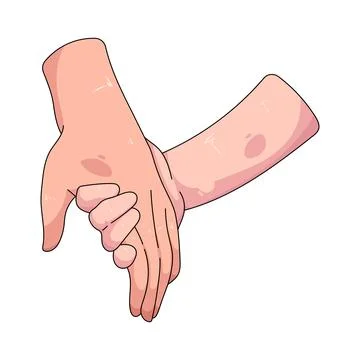 Holding hands Ilustración de archivo