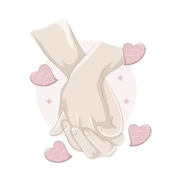 Holding hands Illustration Stock Illustration