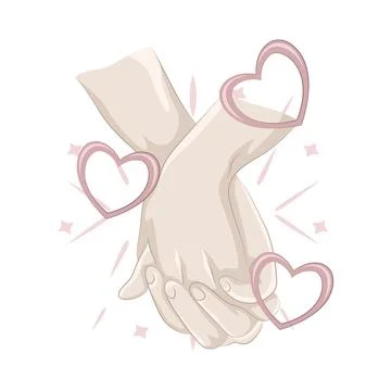 Holding hands Illustration Stock Illustration