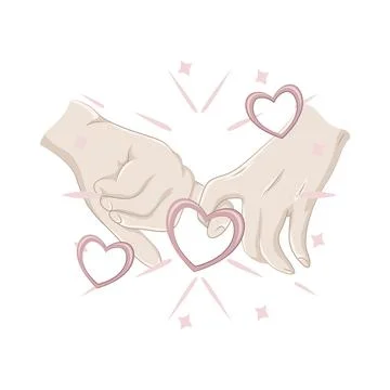 Holding hands Illustration Stock Illustration