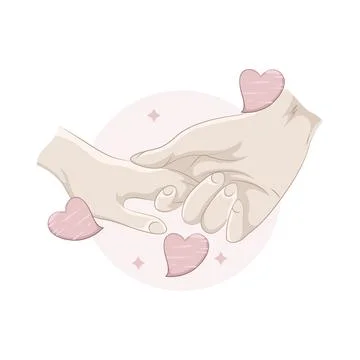 Holding hands Illustration Stock Illustration