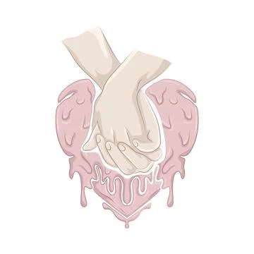 Holding hands Illustration Stock Illustration