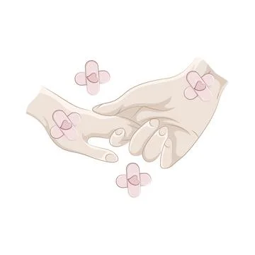 Holding hands Illustration Stock Illustration