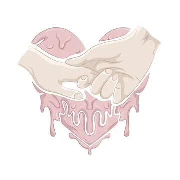 Holding hands Illustration Stock Illustration