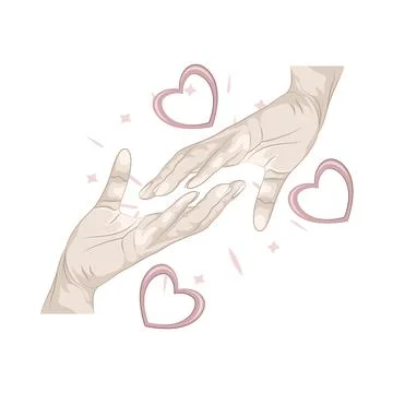Holding hands Illustration Stock Illustration