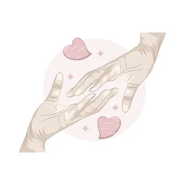 Holding hands Illustration Stock Illustration