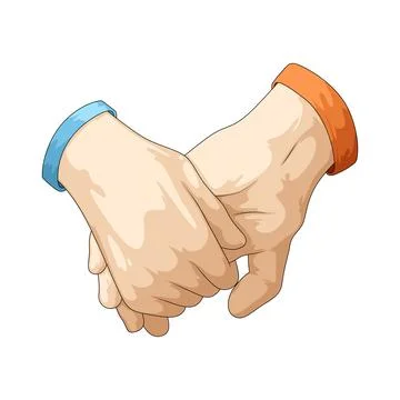 Holding hands illustration Stock Illustration