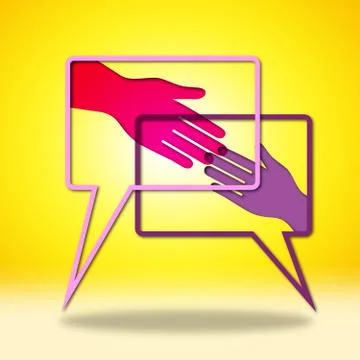 Holding hands indicates all right and o.k. Illustration