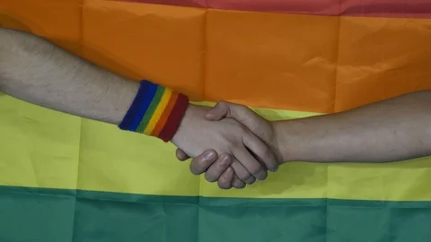 Holding hands LGBT Stock Footage 95120625